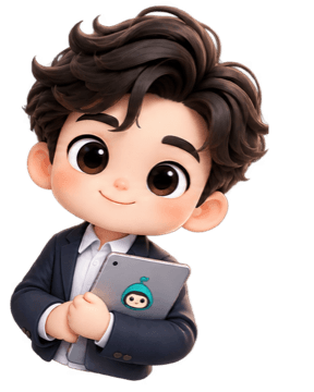 Alex, a personal assistant in a blazer holding a tablet