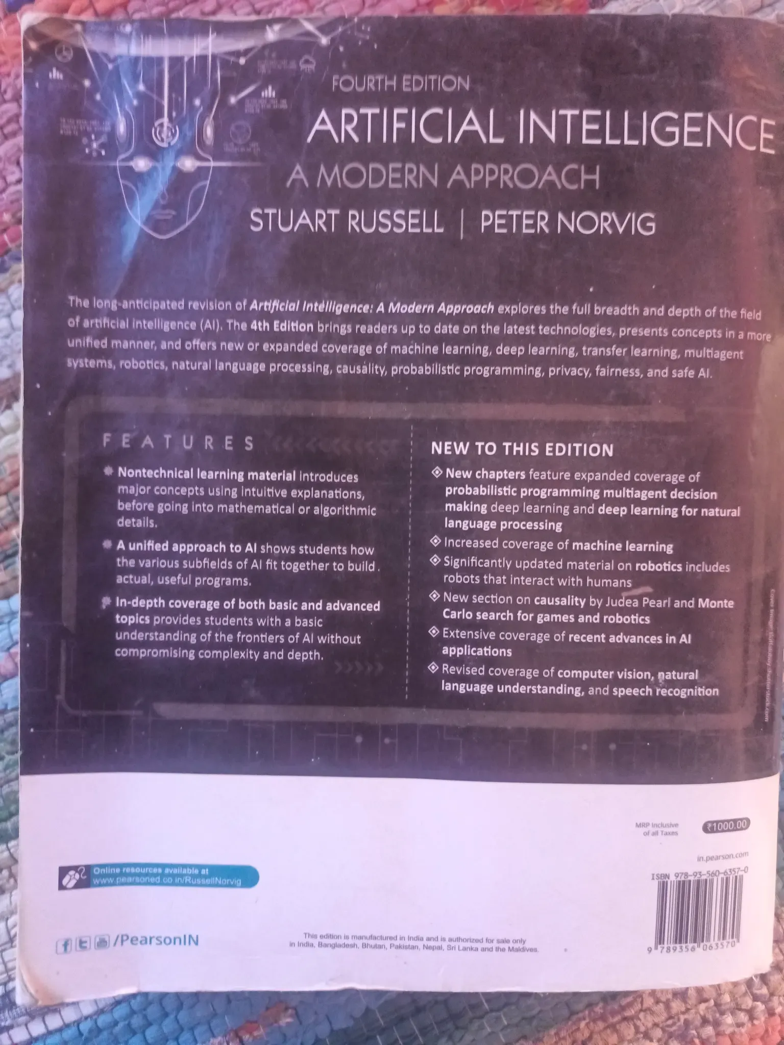 Pearson Artificial intelligence A Modern Approach Fourth Edition